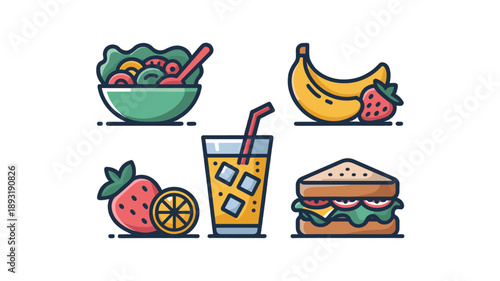 Delicious and refreshing food and beverages, a feast for the eyes and a treat for the palate.