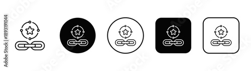 Connection Icon White And Black Background Style