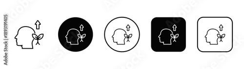 Vision Icon White And Black Background Style