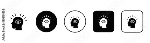 Awareness Icon White And Black Background Style