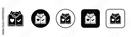 Honesty Icon White And Black Background Style