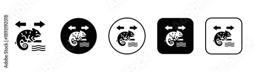 Detachment Icon White And Black Background Style