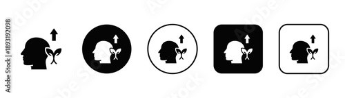 Vision Icon White And Black Background Style