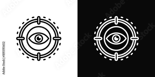 Focus Icon White And Black Background Style