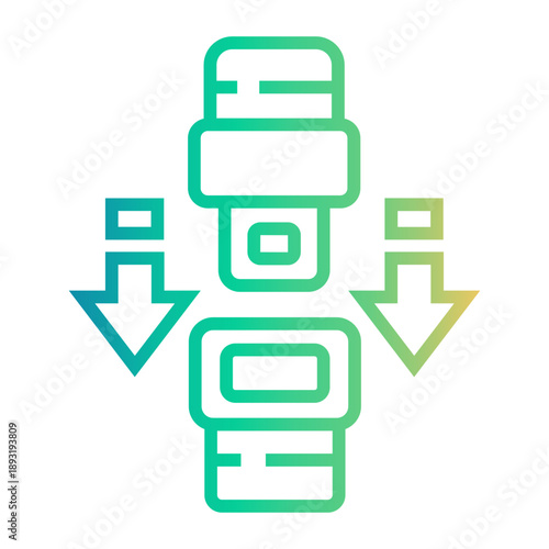 rule Line Gradient Icon