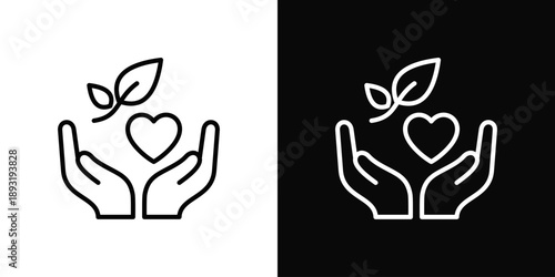 Acceptance Icon White And Black Background Style