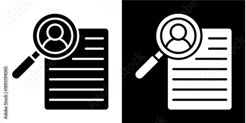 Self-Evaluation Icon Set White Glyph Style Collection
