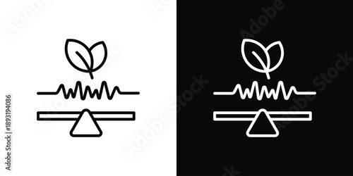 Harmony Icon White And Black Background Style