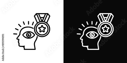 Tranquility Icon White And Black Background Style