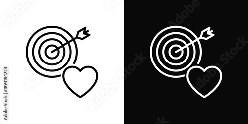 Reflection Time Icon White And Black Background Style