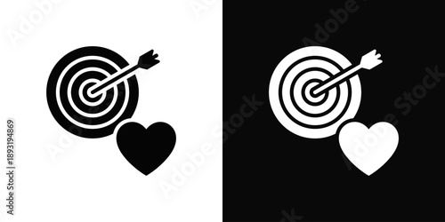 Reflection Time Icon White And Black Background Style