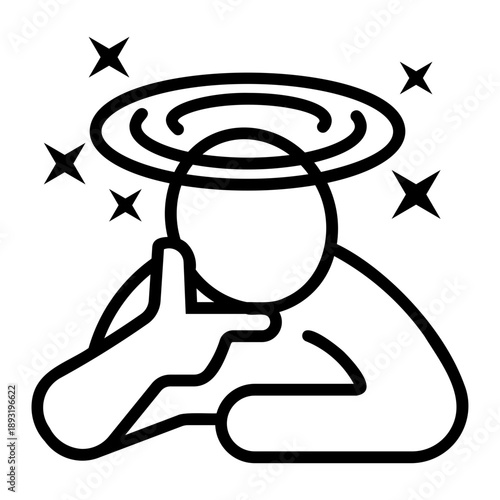 workaholic Line Icon