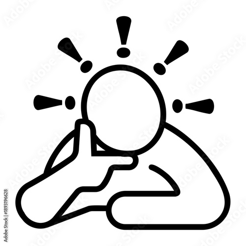 workaholic Line Icon