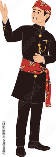 Pria Memakai Baju Adat Betawi