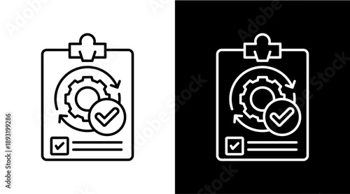 Continuity Planning  White Icon Set Design
