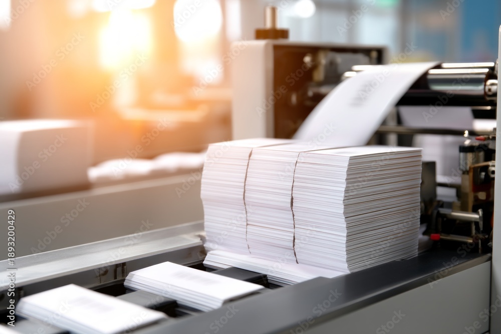 Fototapeta premium High-Tech Printing Machine Operating Continuously Without Human Supervision