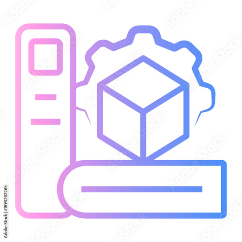box Line Gradient Icon