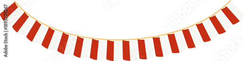 Festive Indonesian bunting flag red white garlands