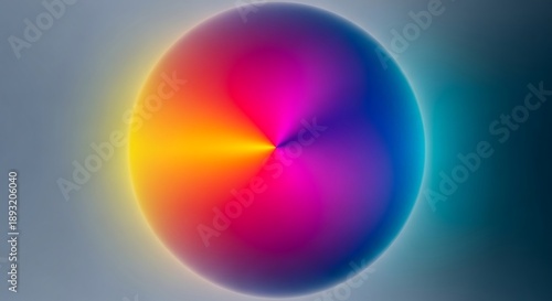 Radiant sphere of vibrant color spectrum