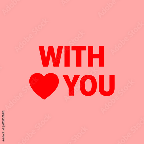 Valentine's Day love message with heart.