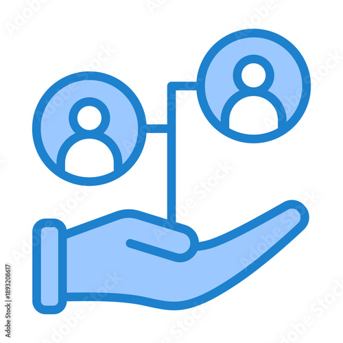 Account Management Icon - Blue Style