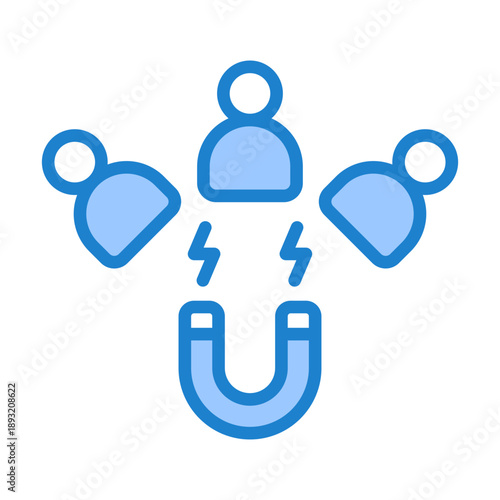 Lead Management Icon - Blue Style