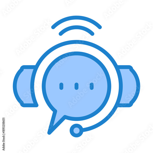 Live Chat Icon - Blue Style