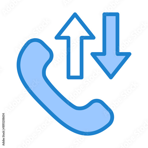 Call Log Icon - Blue Style