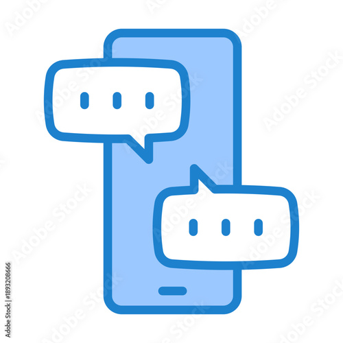 Text Messaging Icon - Blue Style