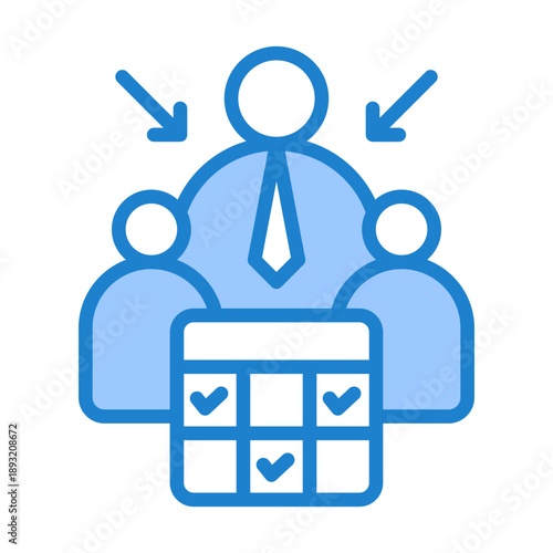 Meeting Scheduler Icon - Blue Style