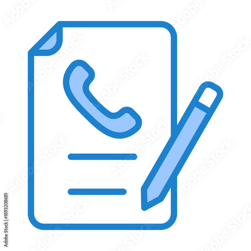 Contact Form Icon - Blue Style