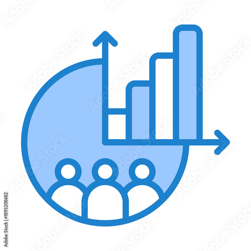 Crm Dashboard Icon - Blue Style