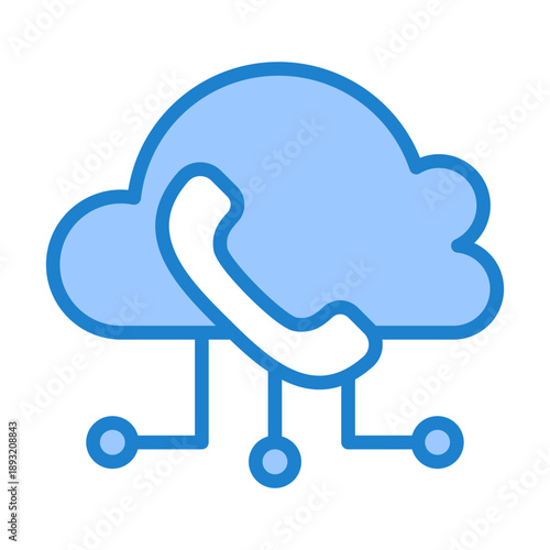 Voip Integration Icon - Blue Style