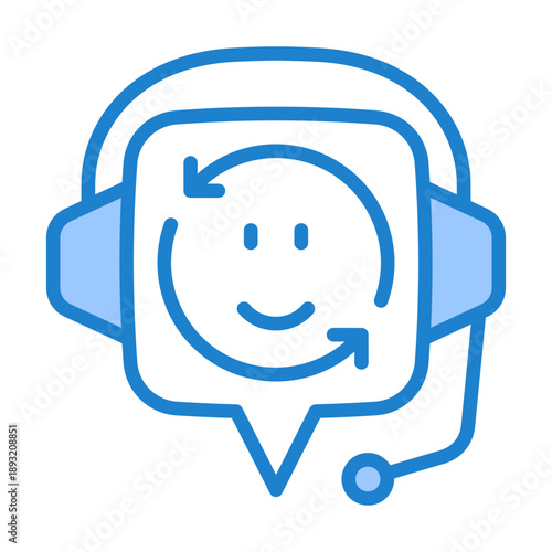 Chatbot Integration Icon - Blue Style