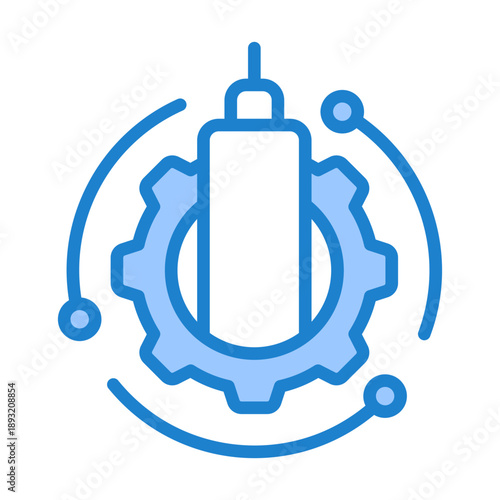 Erp Connection Icon - Blue Style