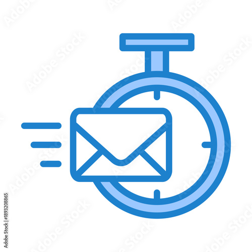 Email Scheduling Icon - Blue Style