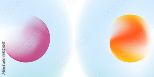 Set color circle gradient noise gradation. Abstract colorful watercolor blur mesh fluid good art modern