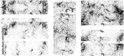 Abstract grunge rectangular frames collection on white background. dirt overlay or screen effect use for grunge and vintage image style.