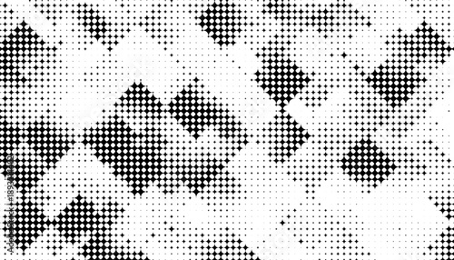 Black and white abstract geometric pattern with pixel effect for sporty and modern background. Easily resized and recoloured at your discretion. Vector Format Illustration 
