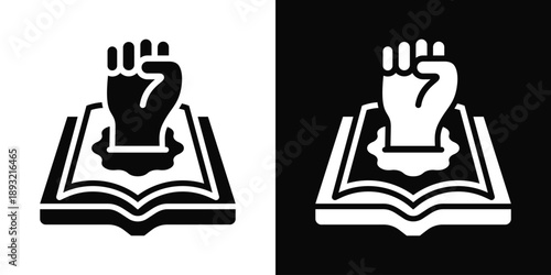 Regulatory Compliance Icon White And Black Background Style