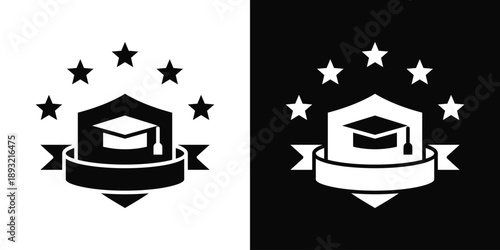 Contract Law Icon White And Black Background Style