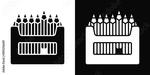 Precedent Icon White And Black Background Style