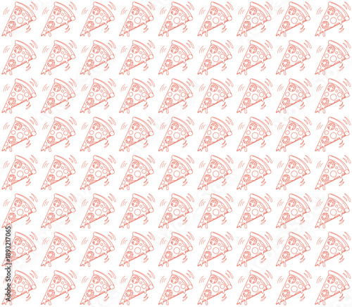 pizza slices seamless pattern design vector illustration