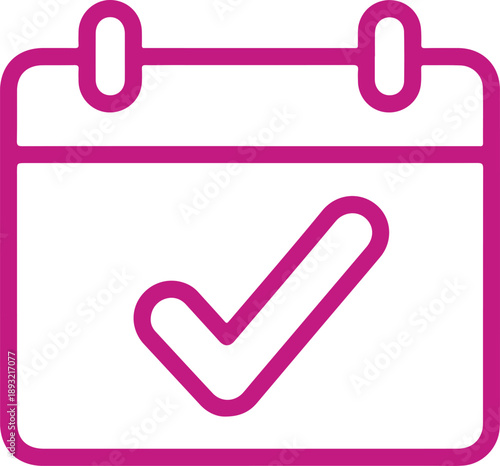 Schedule confirmed isolated on white background, illustration