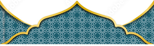 Blue Islamic Border Frame, Islamic Geometric Pattern Design, Islamic Geometric Pattern Border