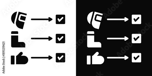 Compliance Icon White And Black Background Style
