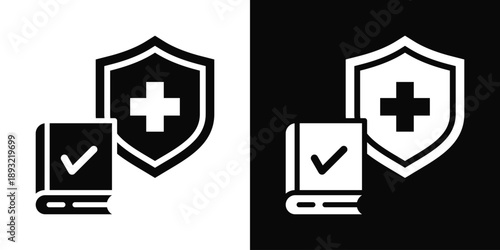 Regulations Icon White And Black Background Style