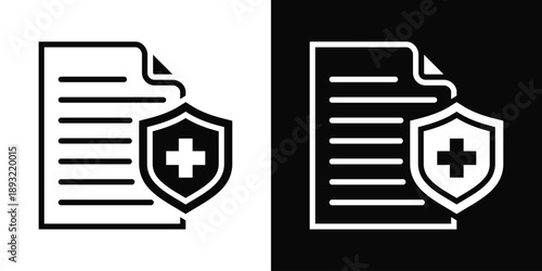 Safety Gear Icon White And Black Background Style