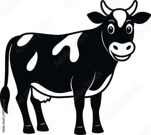 cow on a white background