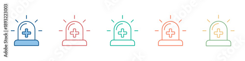 Emergency Icon Set Multiple Style Collection 